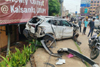 Udupi: Car rams electric pole near Shiribeedu; two injured